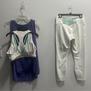 Fabletics sports bra, capri, & tank bundle-size large. 3 piece bundle